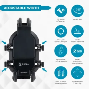 Universal Mobile Holder with USB Charger