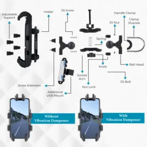 Universal Mobile Holder with USB Charger